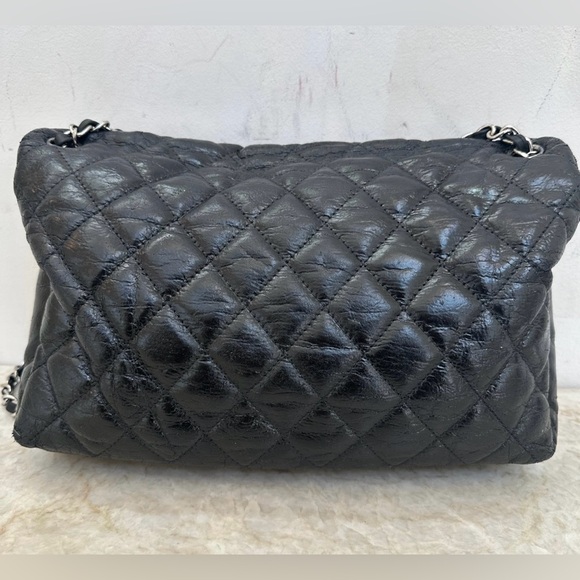 Chanel authentic classic quilted aged glazed calfskin black silver - Picture 5 of 15